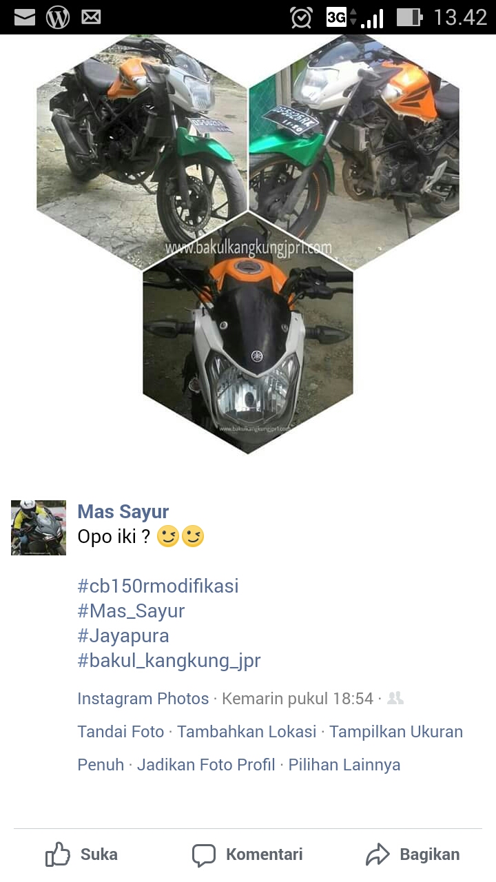 Honda New CB150 Pakai Headlamp Yamaha New Vixion Lightning (NVL), Lumayan lah...